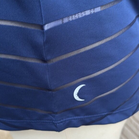 ZYIA Havana Tank Top Sheer Striped Navy Size M - Picture 5 of 8